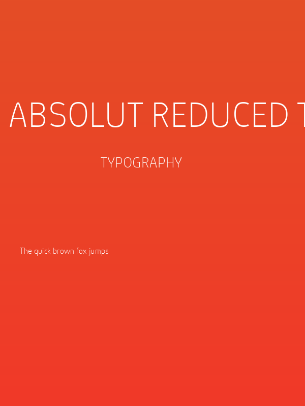 Absolut Reduced Thin Poster