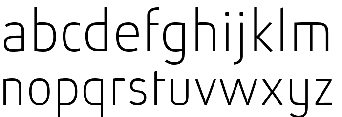Absolut Reduced Thin Font LOWERCASE