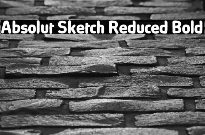 Absolut Sketch Reduced Bold Font examples