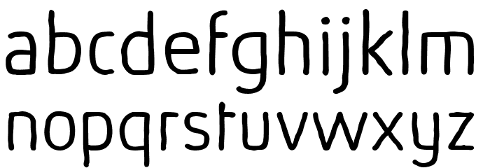 Absolut Sketch Reduced Light Font LOWERCASE