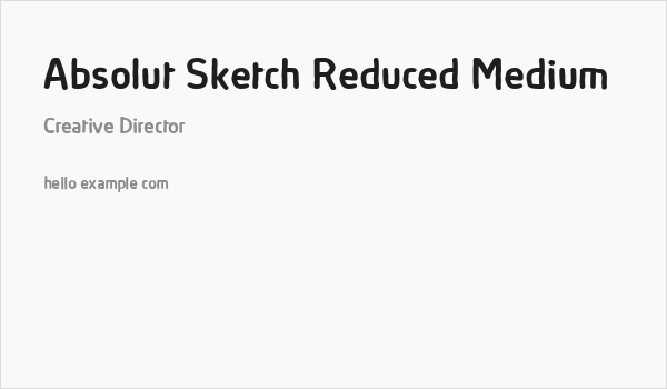 Absolut Sketch Reduced Medium Business Card