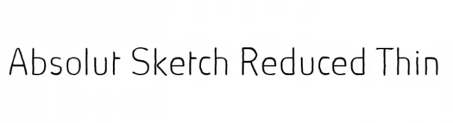 Absolut Sketch Reduced Thin  baixar fontes gratis