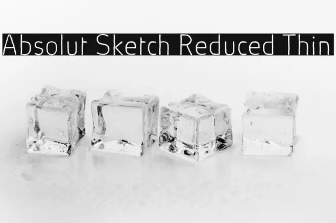 Absolut Sketch Reduced Thin Font examples