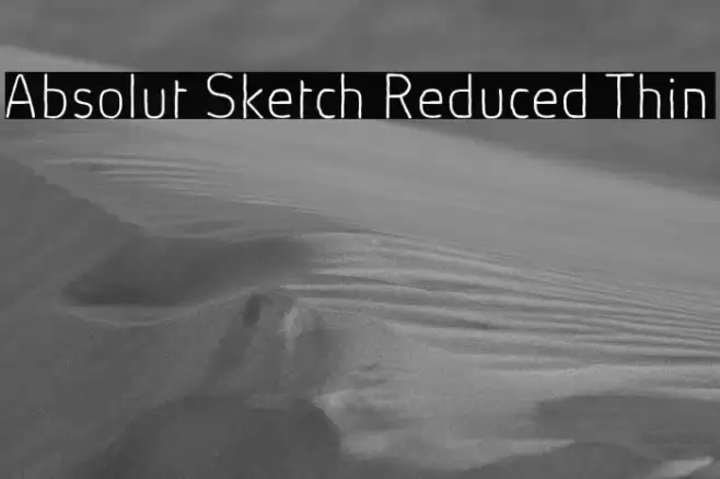 Absolut Sketch Reduced Thin Font examples
