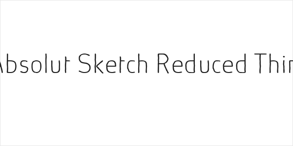 Absolut Sketch Reduced Thin Logo