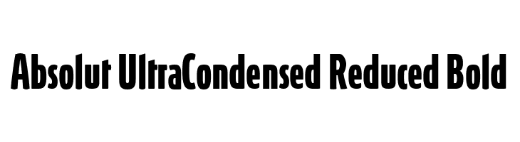 Absolut UltraCondensed Reduced Bold  フリーフォントのダウンロード