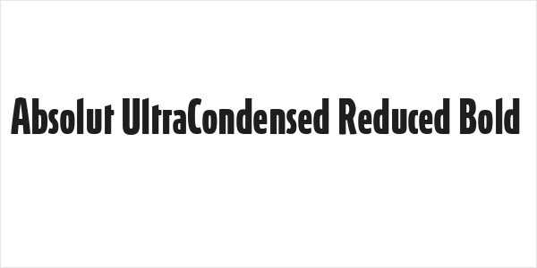 Absolut UltraCondensed Reduced Bold Logo