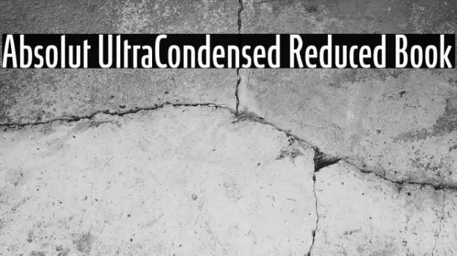 Absolut UltraCondensed Reduced Book Font examples