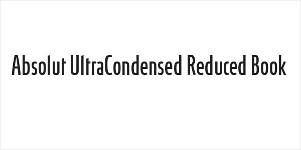 Absolut UltraCondensed Reduced Book Logo