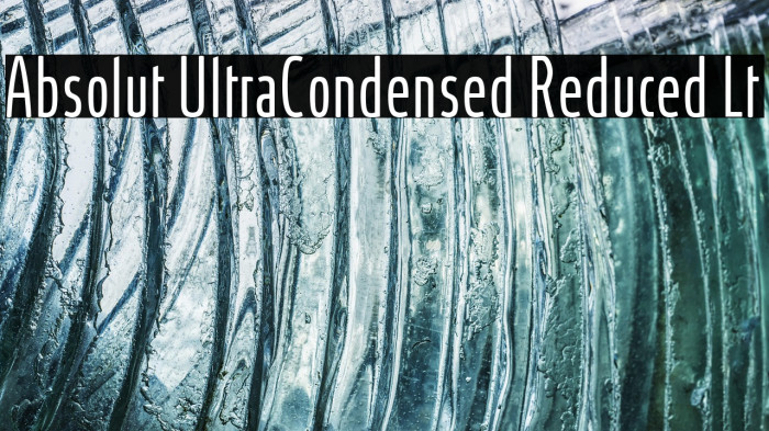 Absolut UltraCondensed Reduced Lt Example 1