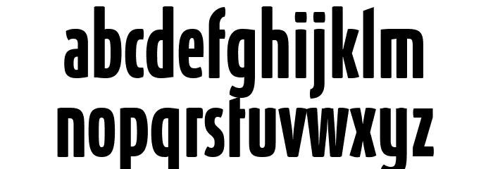 Absolut UltraCondensed Reduced Med Font LOWERCASE