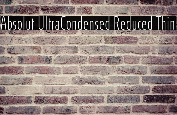 Absolut UltraCondensed Reduced Thin Example 1