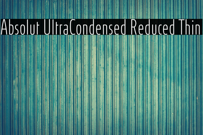 Absolut UltraCondensed Reduced Thin Example 3