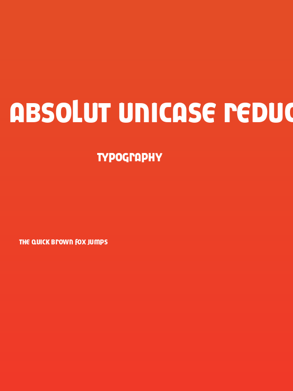 Absolut Unicase Reduced Bold Poster