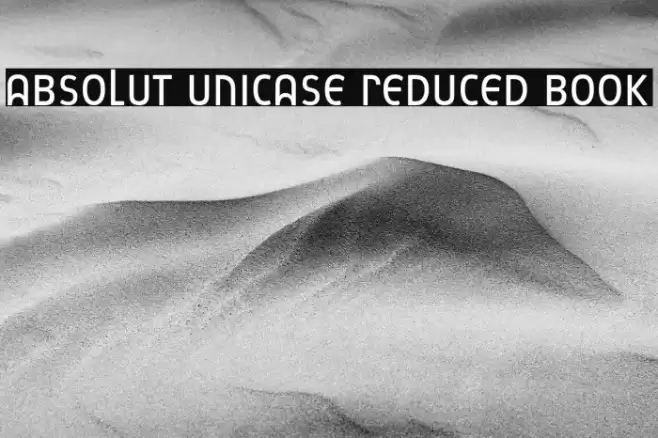 Absolut Unicase Reduced Book Font examples