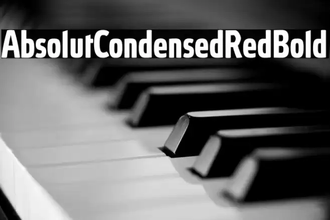 AbsolutCondensedRed-Bold Font examples