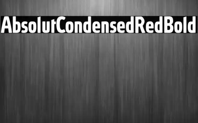 AbsolutCondensedRed-Bold Font examples