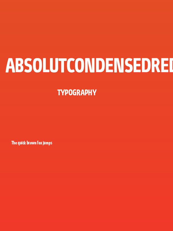 AbsolutCondensedRed-Bold Poster