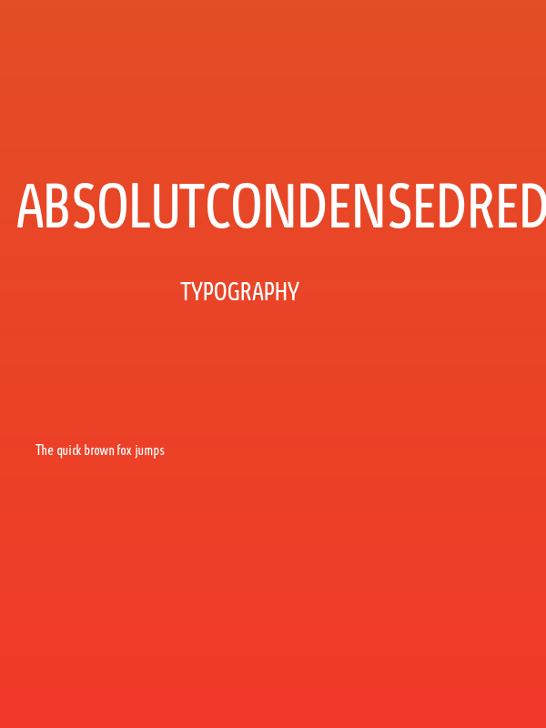 AbsolutCondensedRed-Book Poster