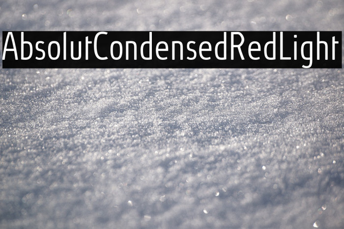 AbsolutCondensedRed-Light Example 1