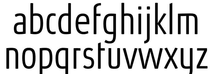 AbsolutCondensedRed-Light Font LOWERCASE