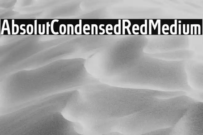 AbsolutCondensedRed-Medium Font examples