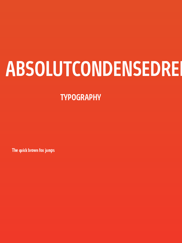 AbsolutCondensedRed-Medium Poster