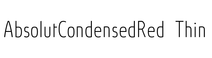 AbsolutCondensedRed-Thin  font caratteri gratis