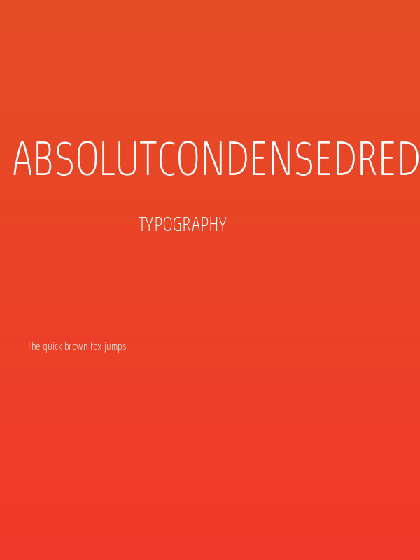 AbsolutCondensedRed-Thin Poster