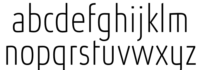 AbsolutCondensedRed-Thin Font LOWERCASE