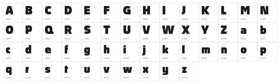 AbsolutPro-Black Character Map