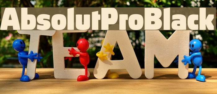 AbsolutPro-Black Font examples