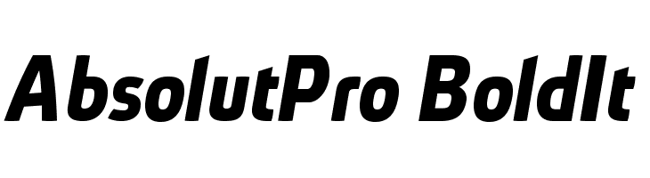 AbsolutPro-BoldIt Font