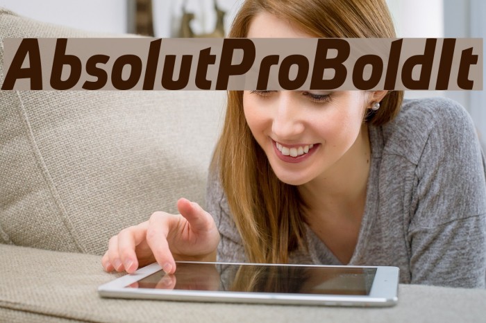 AbsolutPro-BoldIt フォント examples