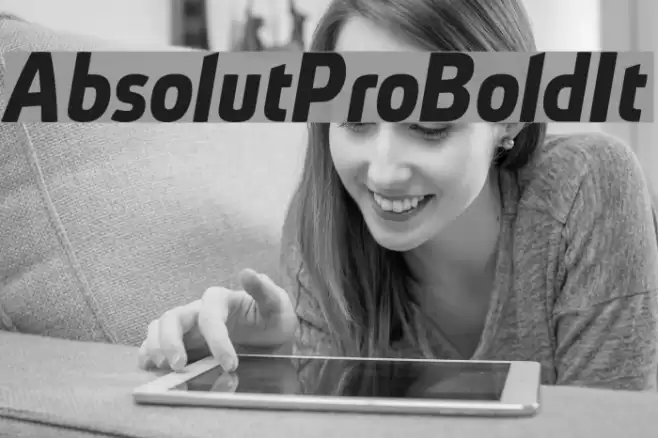 AbsolutPro-BoldIt フォント examples