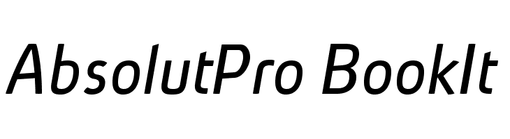 AbsolutPro-BookIt Font