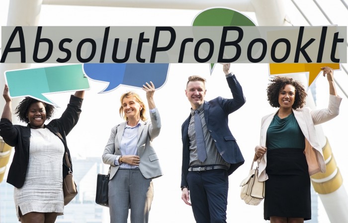 AbsolutPro-BookIt Font examples