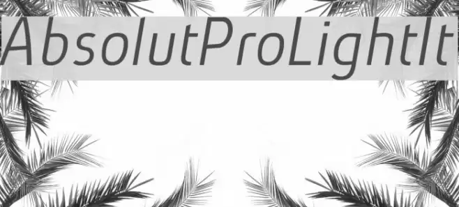 AbsolutPro-LightIt Font examples