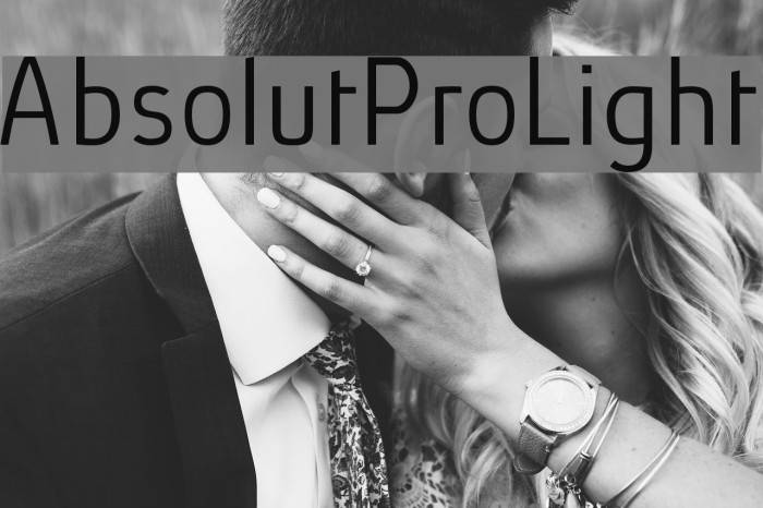 AbsolutPro-Light Font examples