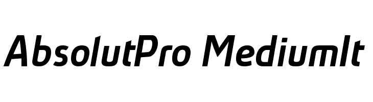 AbsolutPro-MediumIt Font