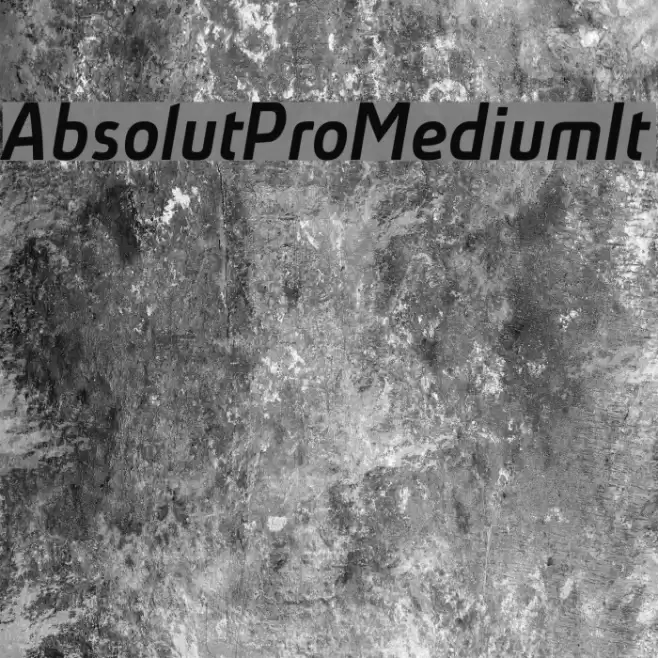 AbsolutPro-MediumIt Font examples