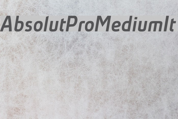 AbsolutPro-MediumIt Font examples