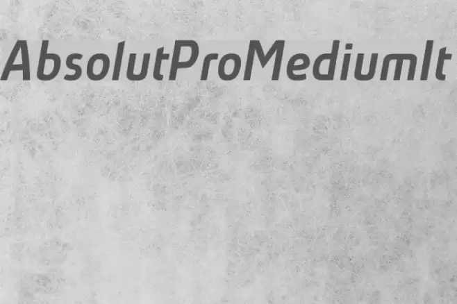 AbsolutPro-MediumIt Font examples