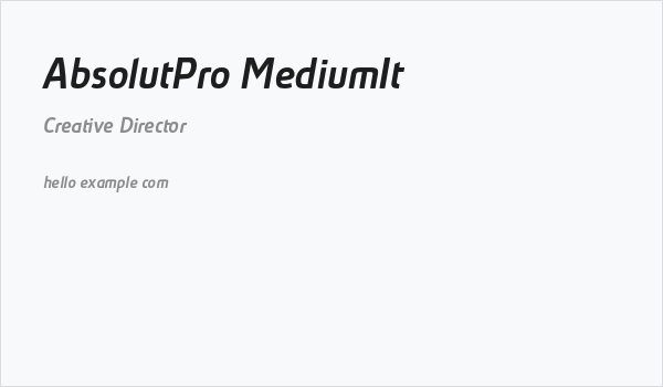 AbsolutPro-MediumIt Business Card