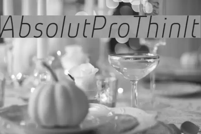 AbsolutPro-ThinIt Font examples