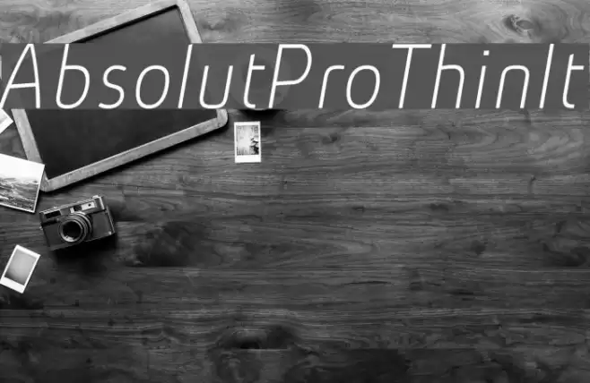 AbsolutPro-ThinIt Font examples