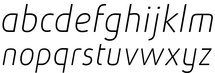 AbsolutPro-ThinIt Font LOWERCASE