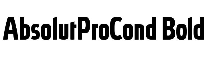 AbsolutProCond-Bold Fonte