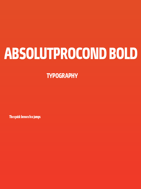 AbsolutProCond-Bold Poster