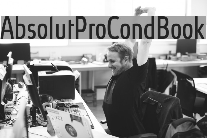 AbsolutProCond-Book Font examples